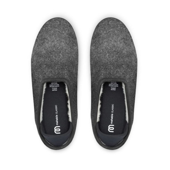 mahabis Other - [Mahabis] Classic Wool Lined Slipper Dark Grey 40